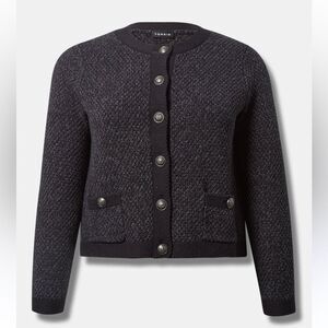 Torrid Button Up Long Sleeve Round Neck Cotton Blend  Sweater size 2 size 18